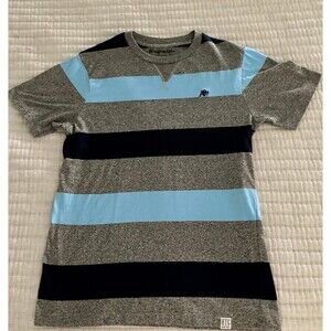 Aeropostale Striped Blue/ Gray/ Black Shirt Youth Medium